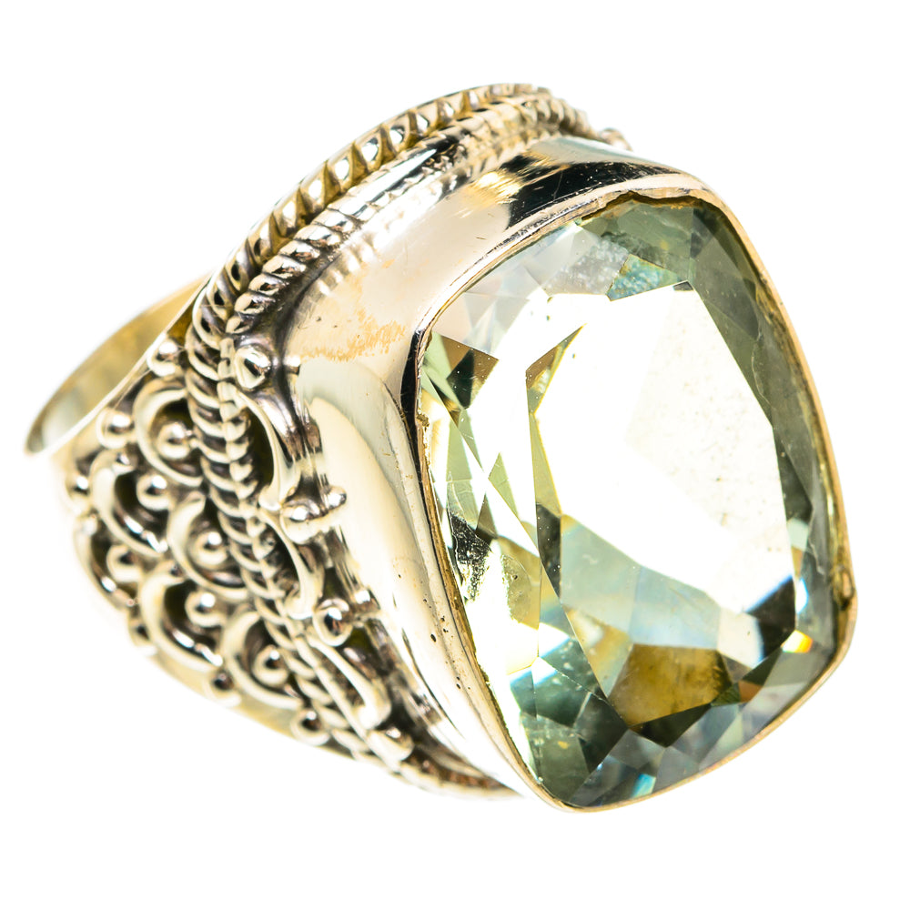 Green Amethyst Rings handcrafted by Ana Silver Co - RING77992
