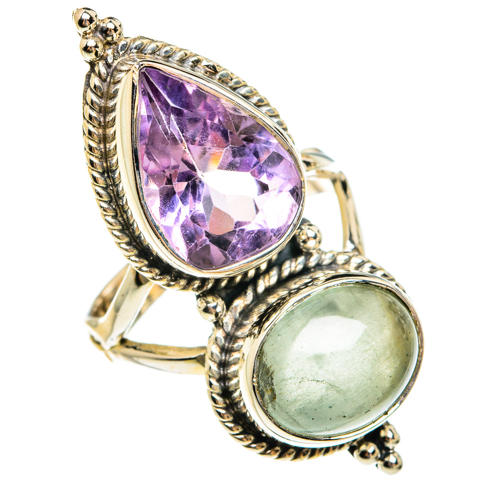 Amethyst, Aquamarine Rings handcrafted by Ana Silver Co - RING78016