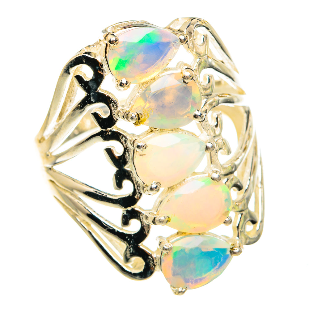 Ethiopian Opal Rings handcrafted by Ana Silver Co - RING78024