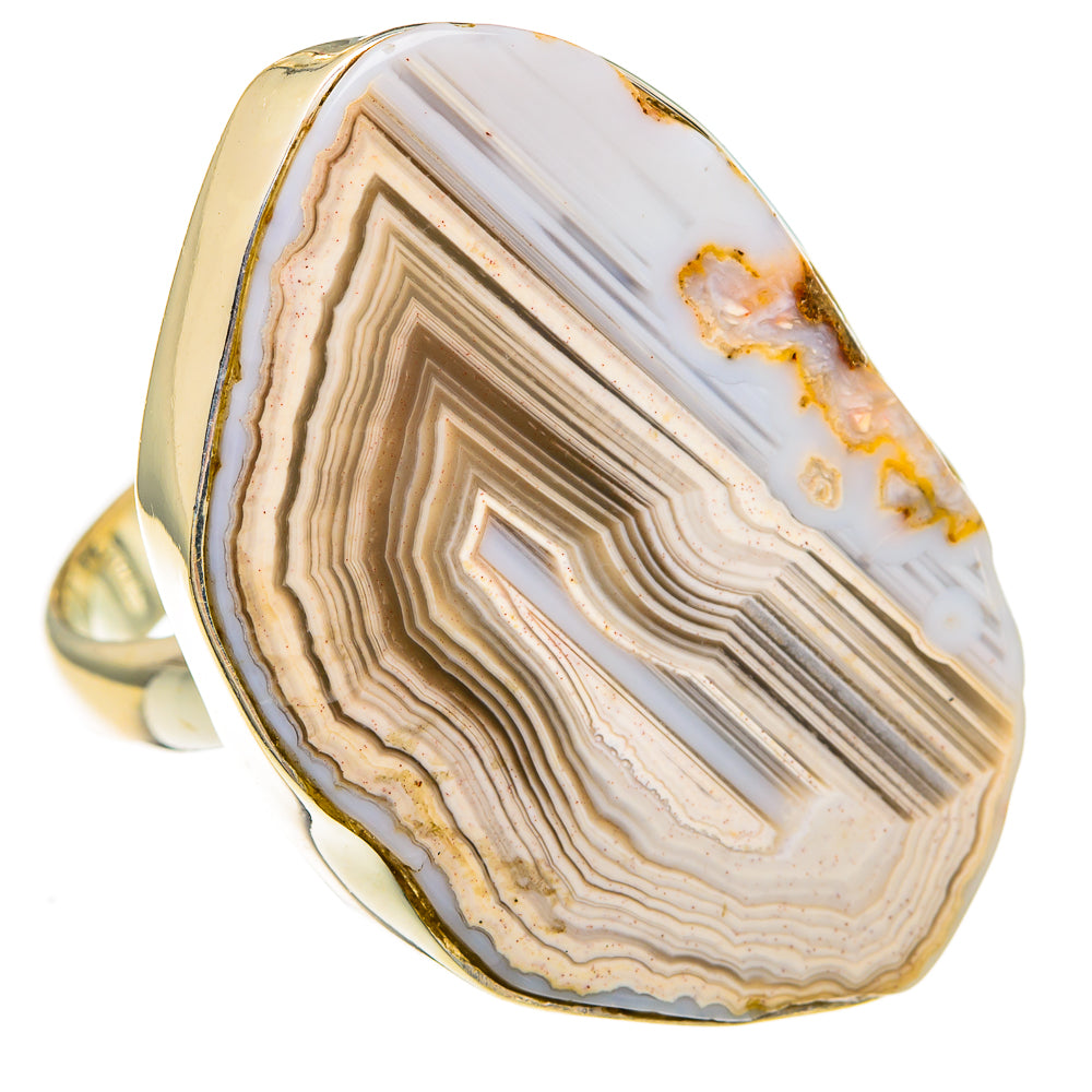 Laguna Lace Agate Rings handcrafted by Ana Silver Co - RING78097