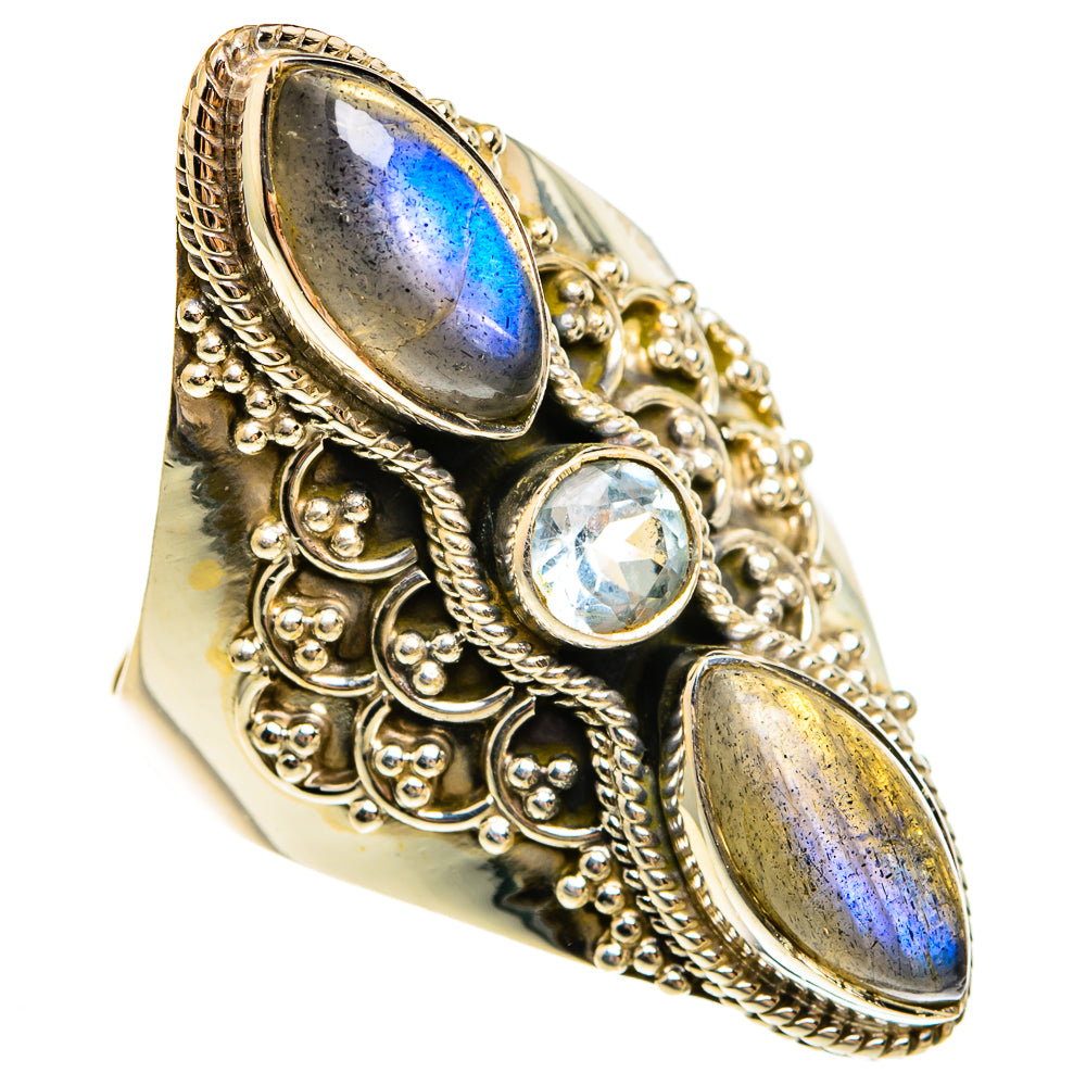 Labradorite Rings handcrafted by Ana Silver Co - RING78108