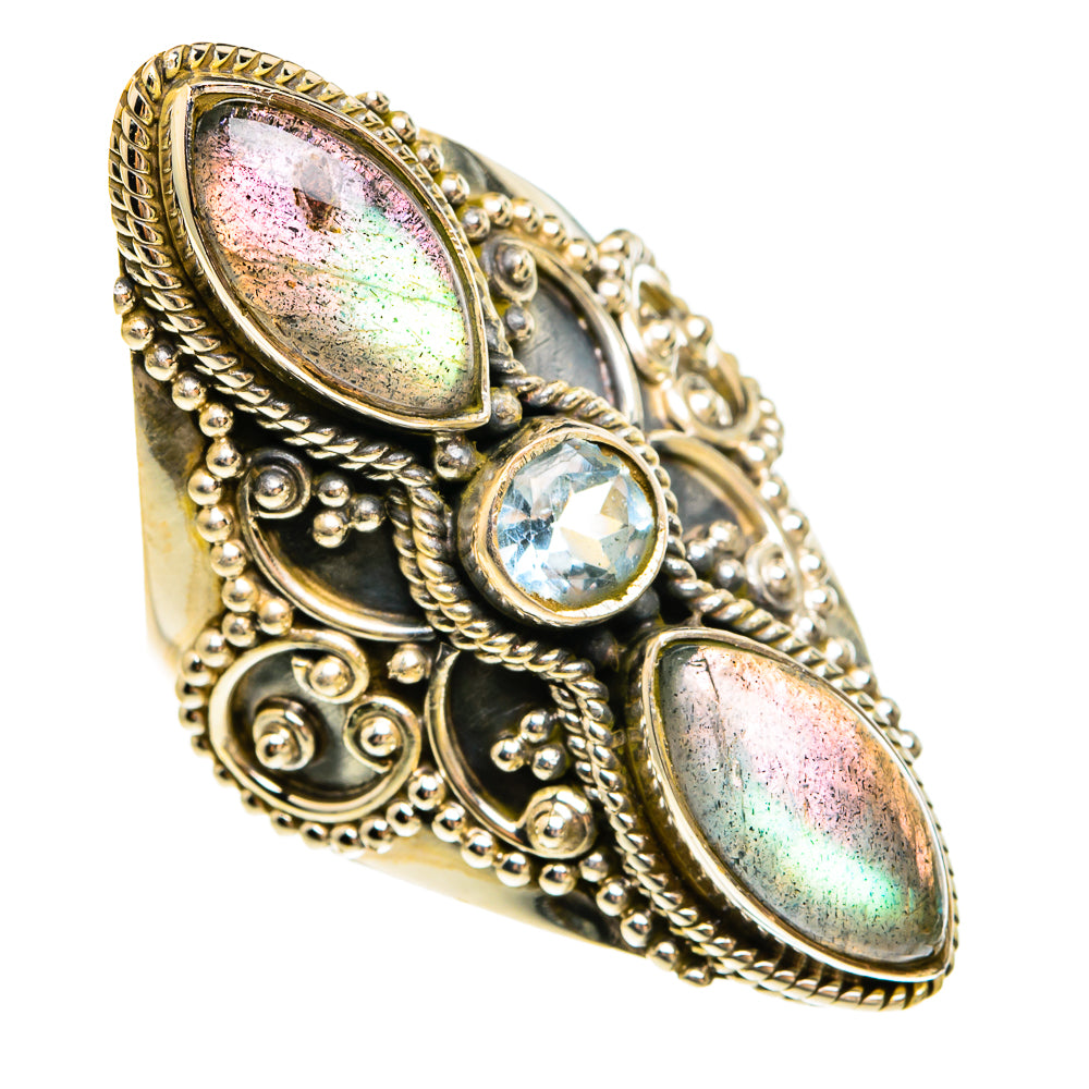 Labradorite Rings handcrafted by Ana Silver Co - RING78117