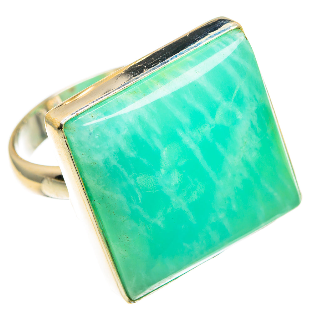 Peruvian Amazonite Rings handcrafted by Ana Silver Co - RING78153