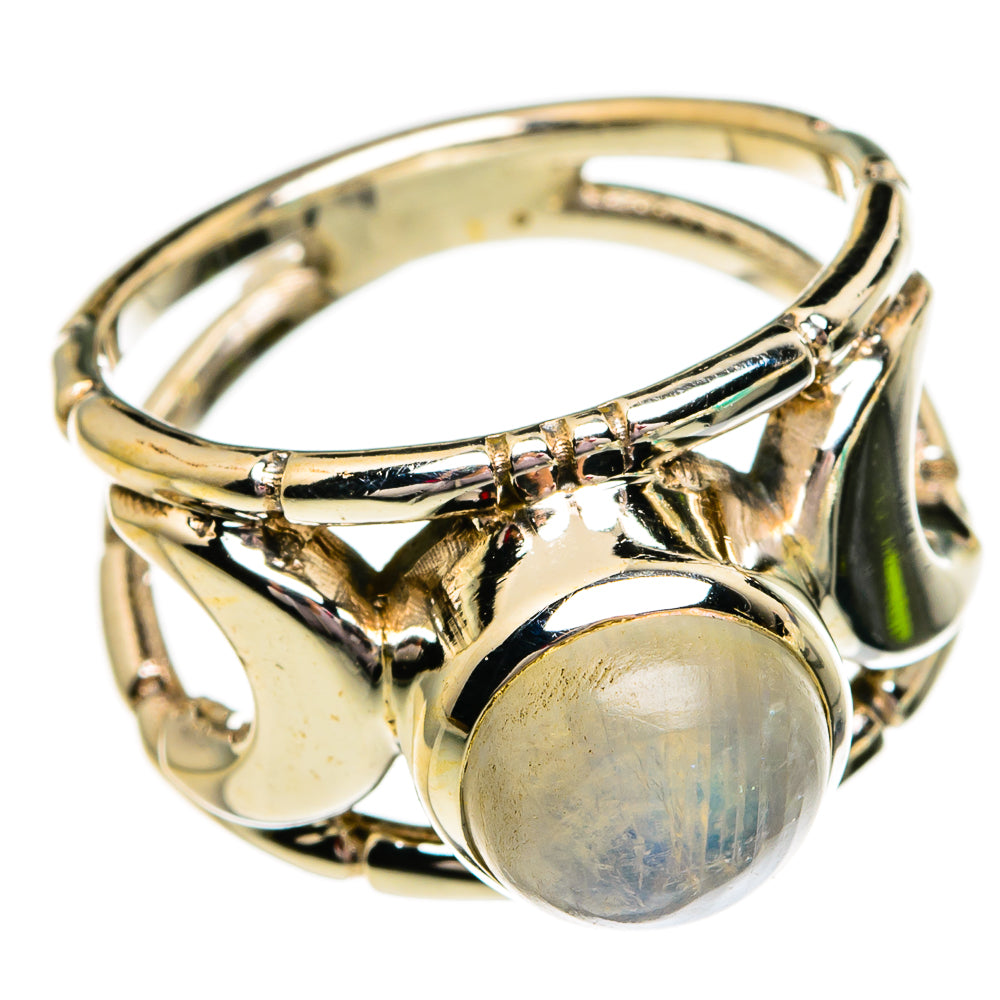 Rainbow Moonstone Rings handcrafted by Ana Silver Co - RING78295