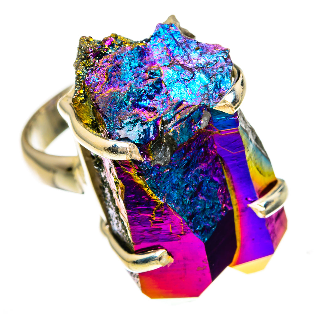 Titanium Sunshine Druzy Rings handcrafted by Ana Silver Co - RING78299