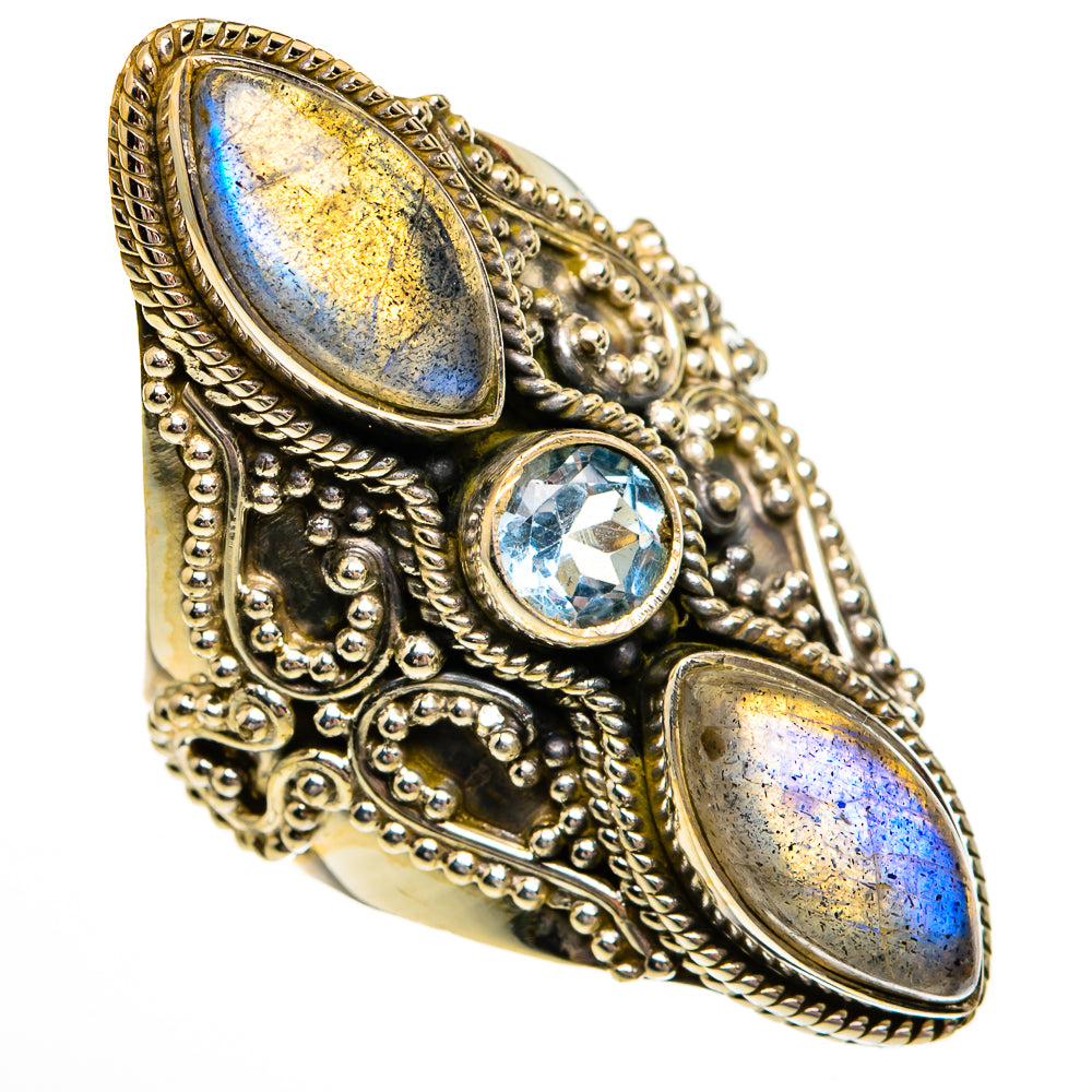 Labradorite Rings handcrafted by Ana Silver Co - RING78465