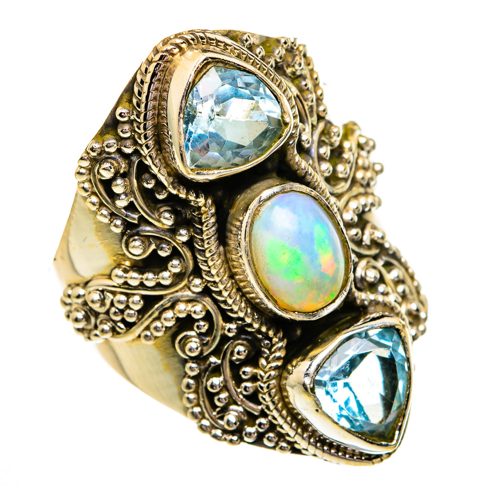 Ethiopian Opal Rings handcrafted by Ana Silver Co - RING78489