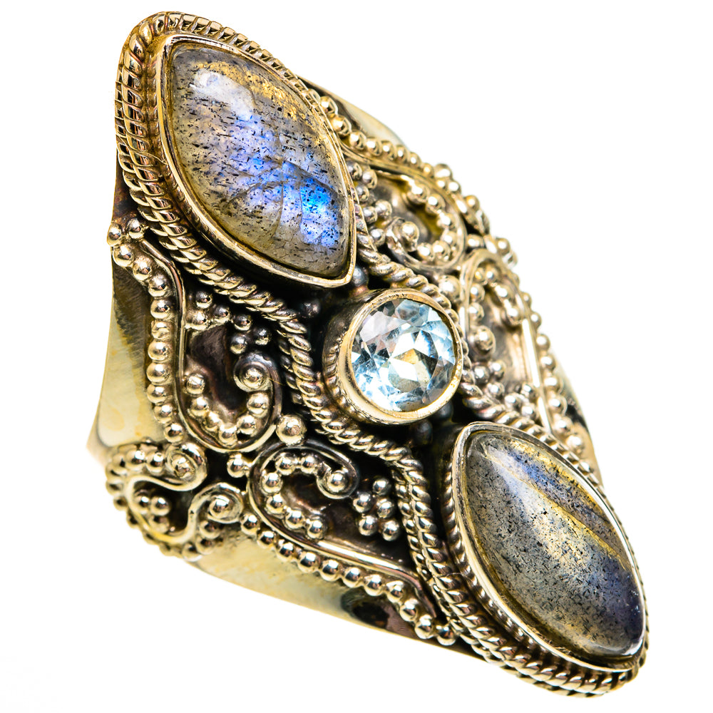 Labradorite Rings handcrafted by Ana Silver Co - RING78539