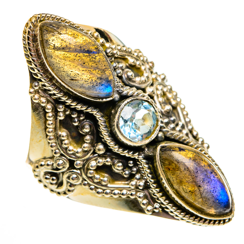Labradorite Rings handcrafted by Ana Silver Co - RING78599