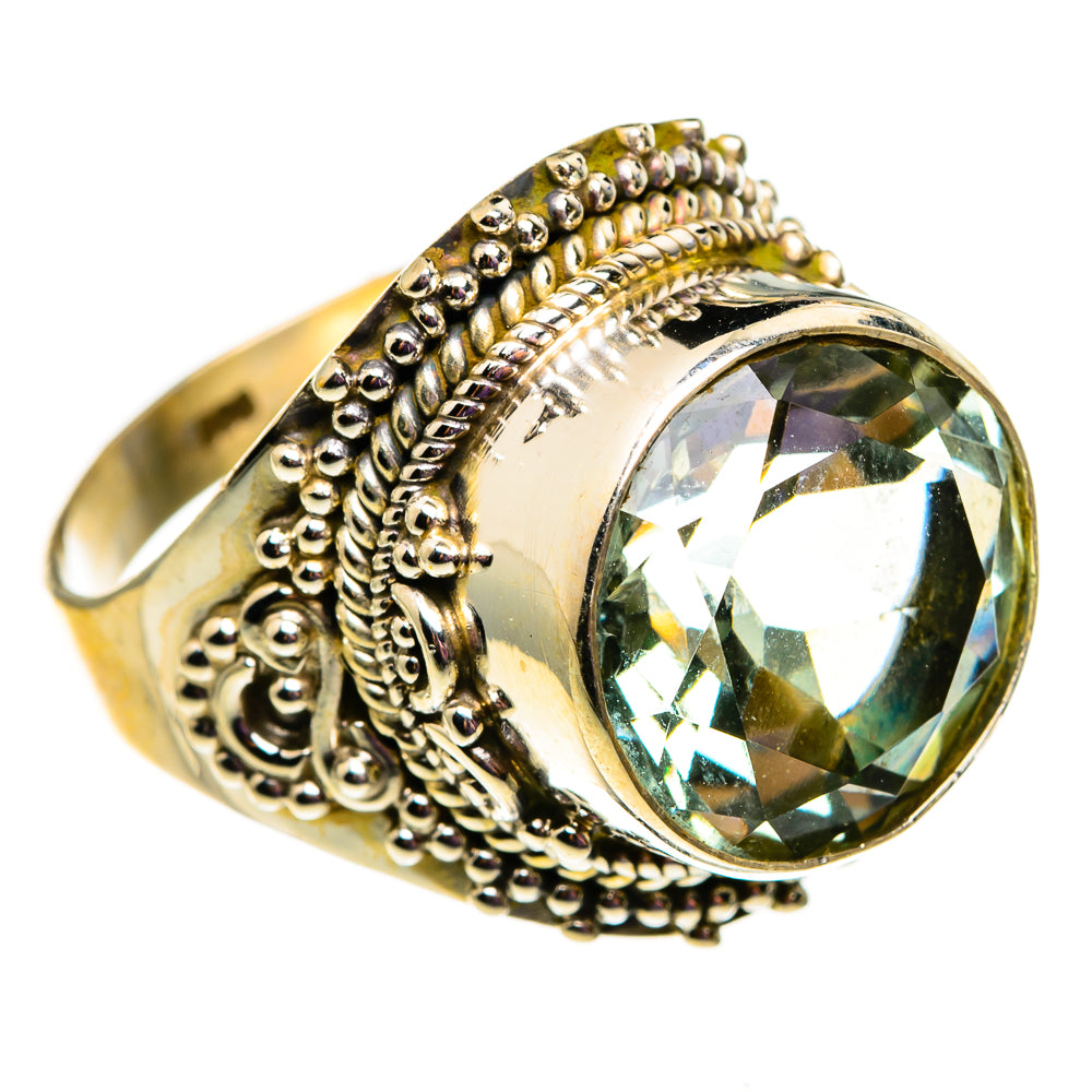 Green Amethyst Rings handcrafted by Ana Silver Co - RING78603