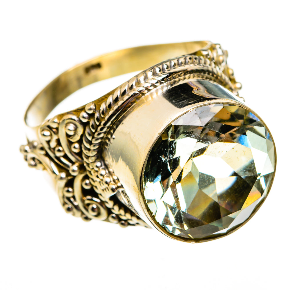 Green Amethyst Rings handcrafted by Ana Silver Co - RING78629