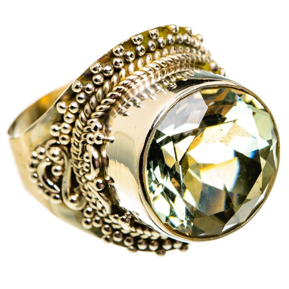 Green Amethyst Rings handcrafted by Ana Silver Co - RING78713