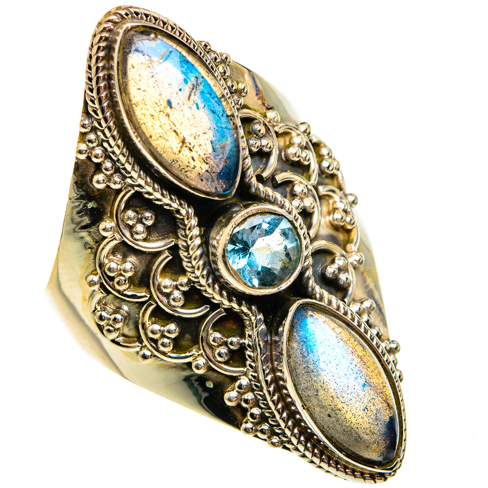 Labradorite Rings handcrafted by Ana Silver Co - RING78751