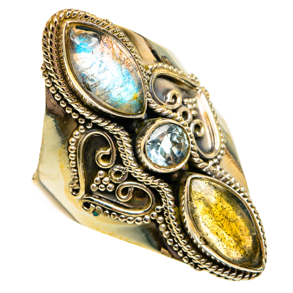 Labradorite Rings handcrafted by Ana Silver Co - RING78757