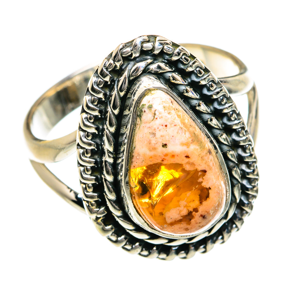 Mexican Fire Opal Rings handcrafted by Ana Silver Co - RING78795