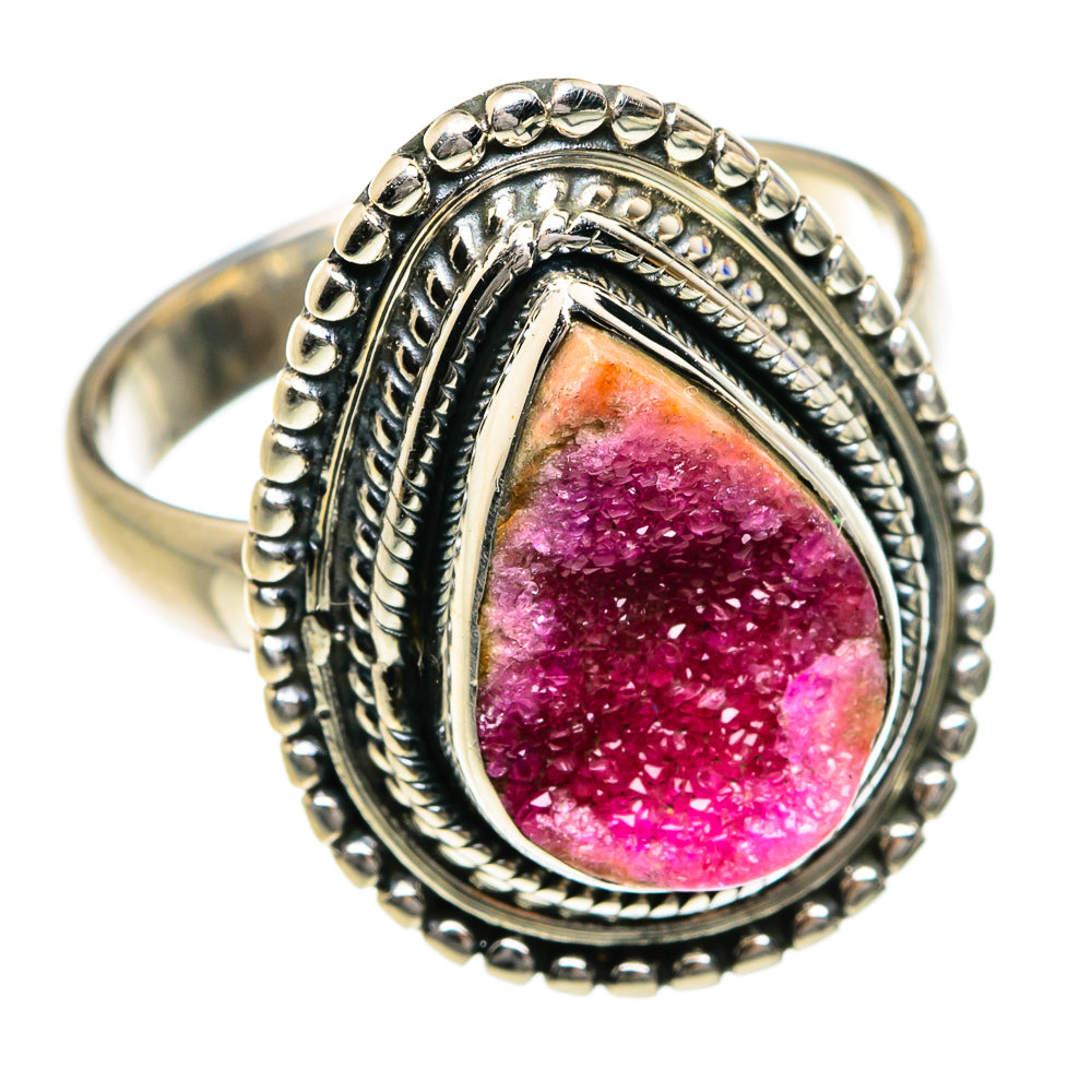 Pink Geode Slice Rings handcrafted by Ana Silver Co - RING78812