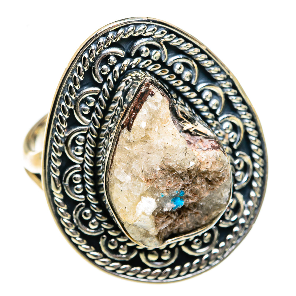 Cavansite Crystal Rings handcrafted by Ana Silver Co - RING78852
