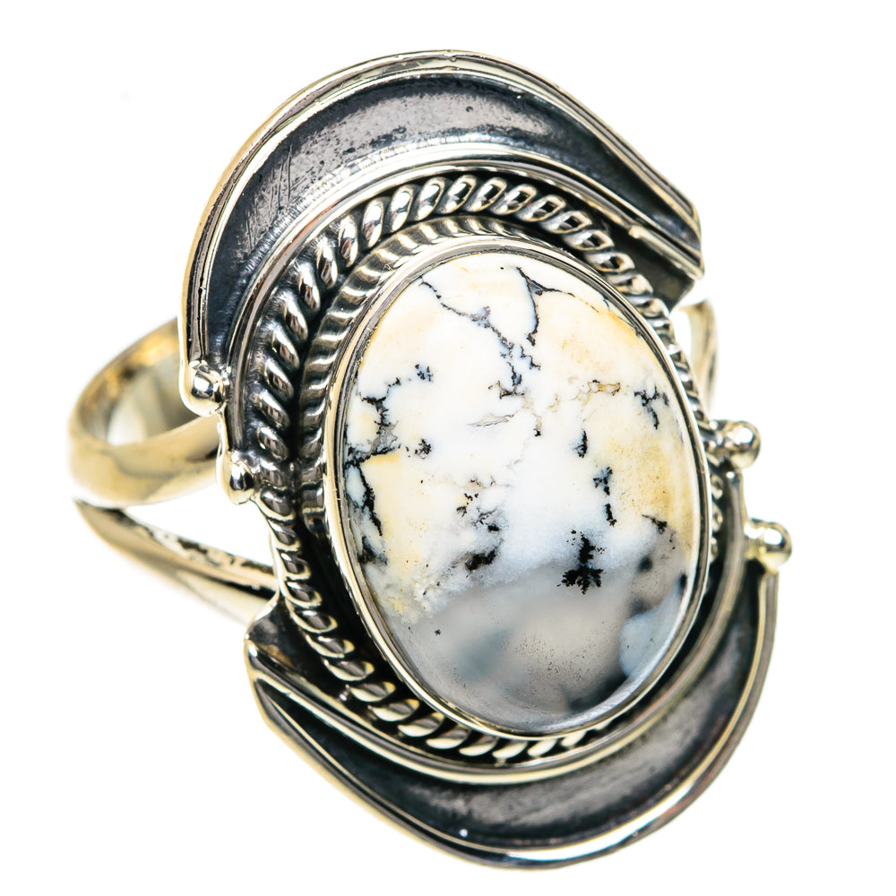 Dendritic Opal Rings handcrafted by Ana Silver Co - RING78932