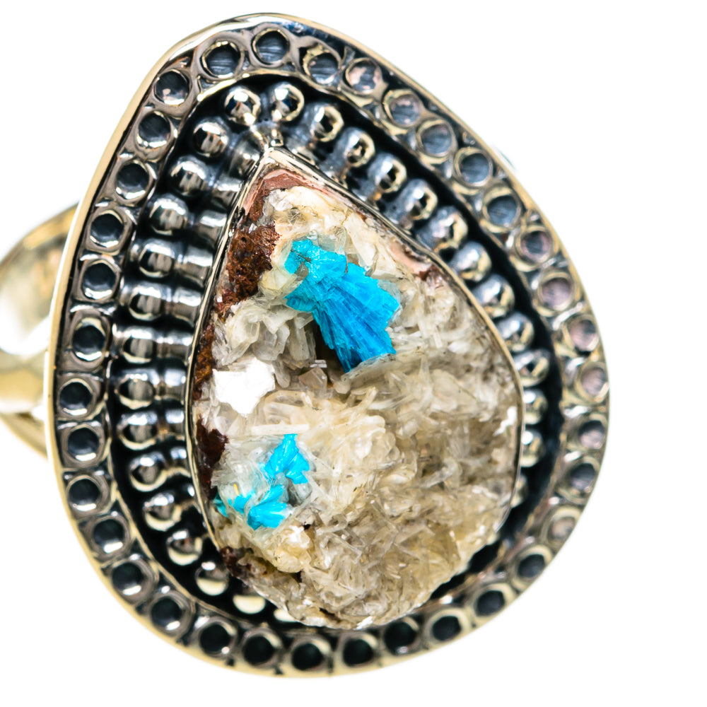 Cavansite Crystal Rings handcrafted by Ana Silver Co - RING78960
