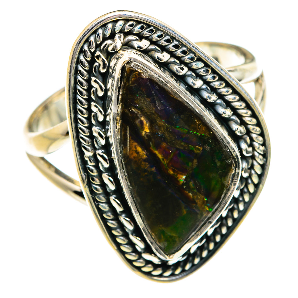 Ammolite Rings handcrafted by Ana Silver Co - RING78993