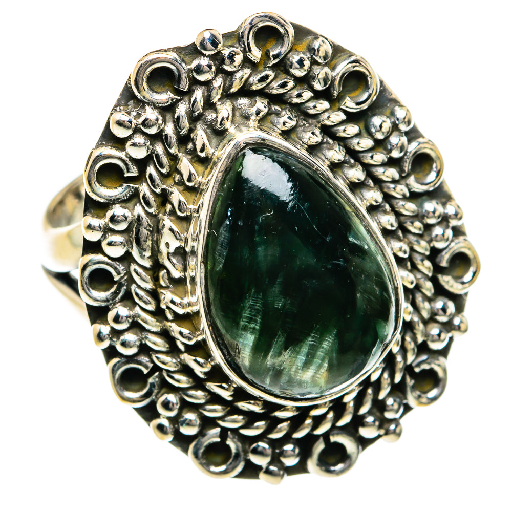 Seraphinite Rings handcrafted by Ana Silver Co - RING79011 - Photo 2