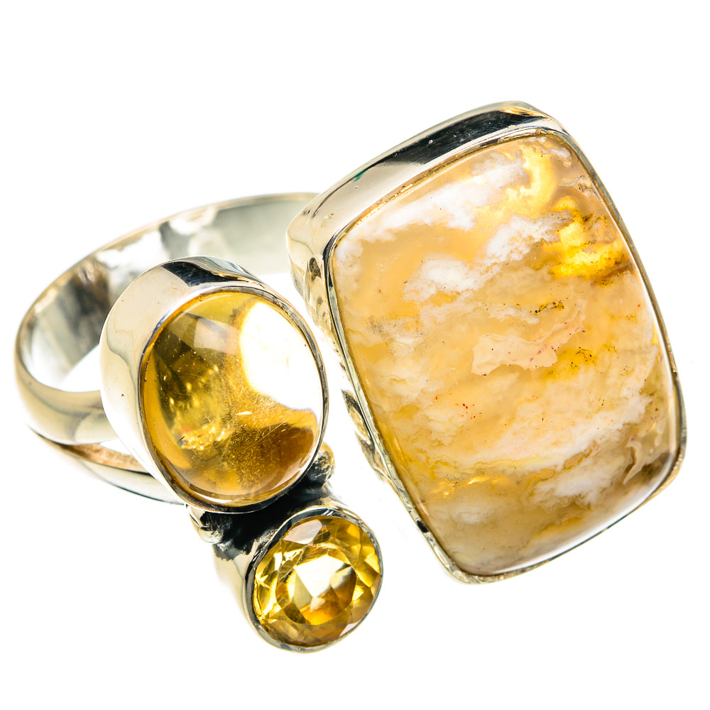 Plume Agate Rings handcrafted by Ana Silver Co - RING79024