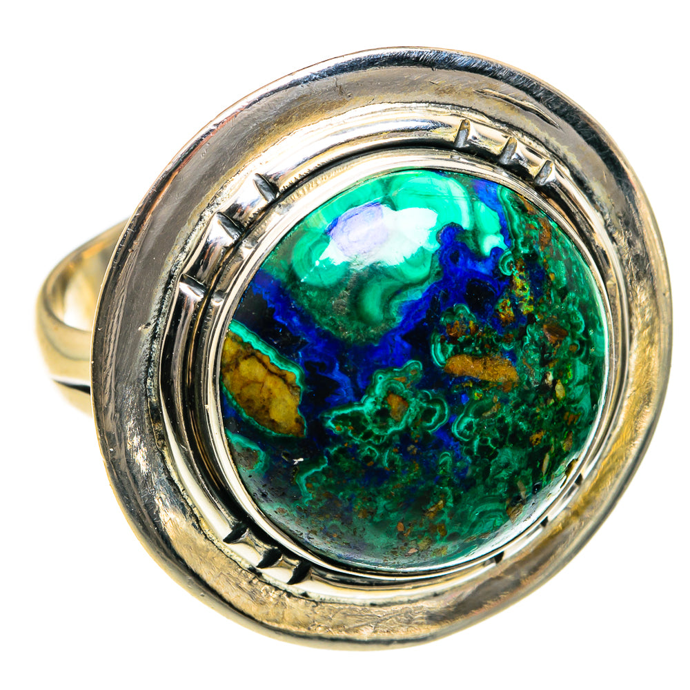 Malachite In Chrysocolla Rings handcrafted by Ana Silver Co - RING79036
