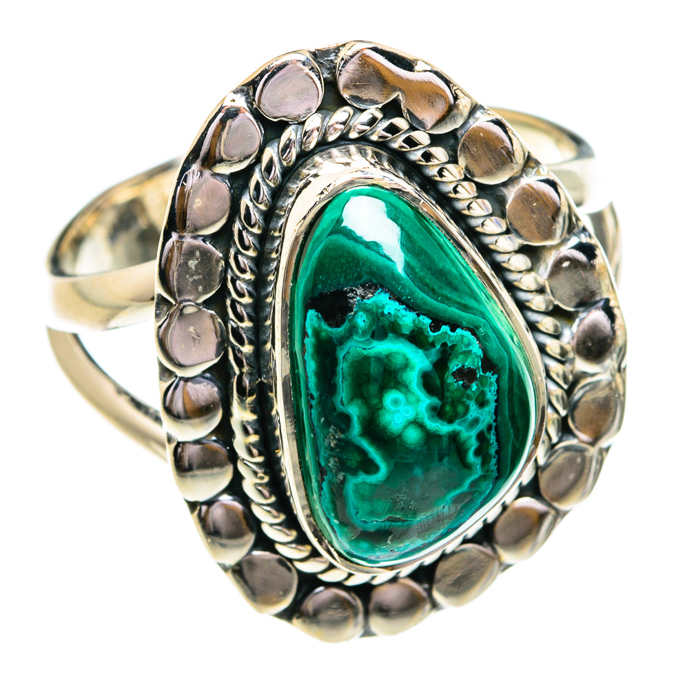 Malachite In Chrysocolla Rings handcrafted by Ana Silver Co - RING79146