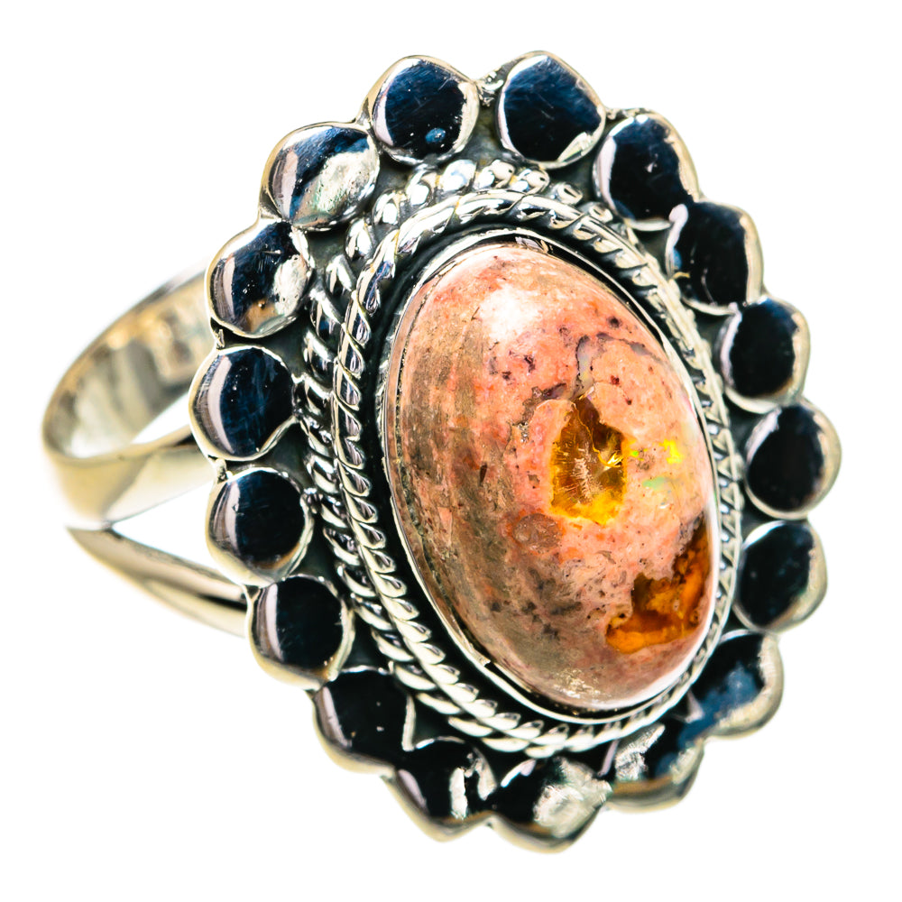 Mexican Fire Opal Rings handcrafted by Ana Silver Co - RING79197