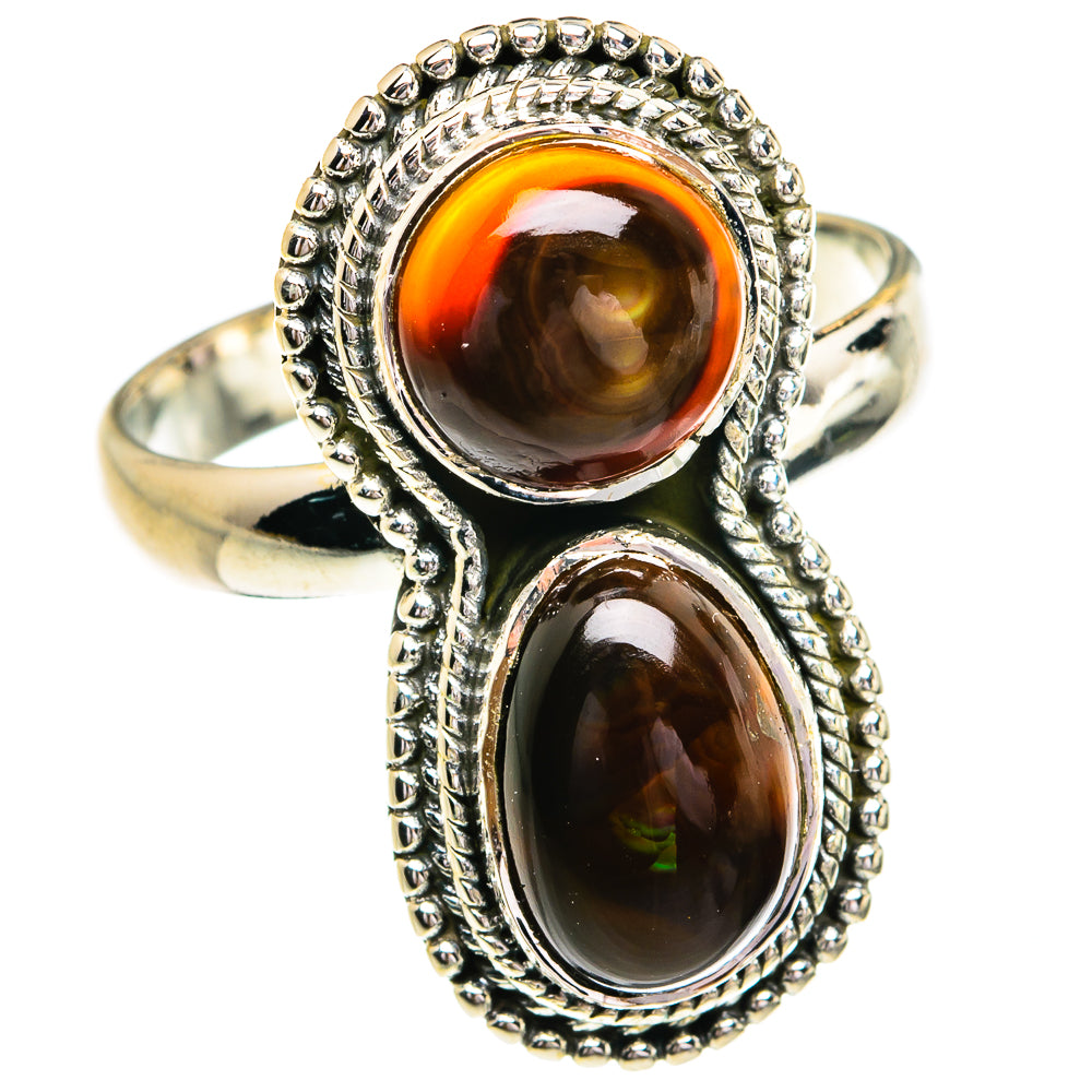 Mexican Fire Agate Rings handcrafted by Ana Silver Co - RING79241