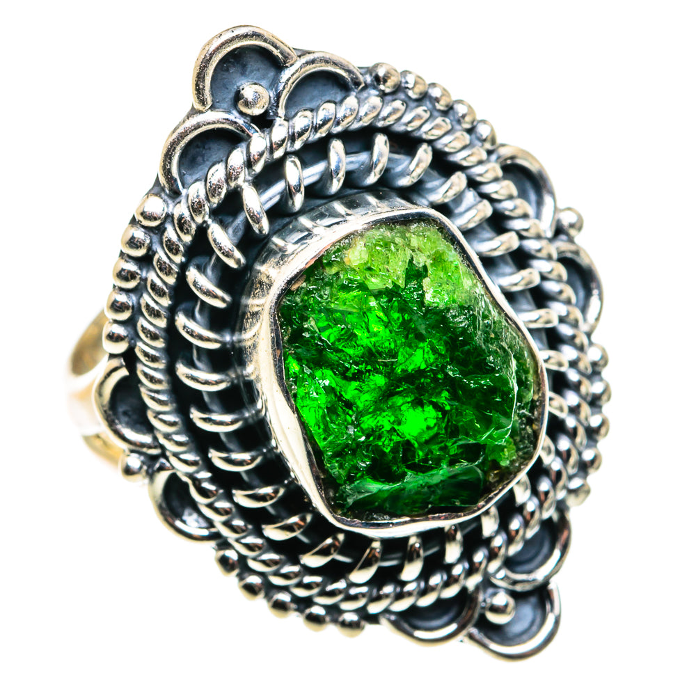 Chrome Diopside Rings handcrafted by Ana Silver Co - RING79383 - Photo 2