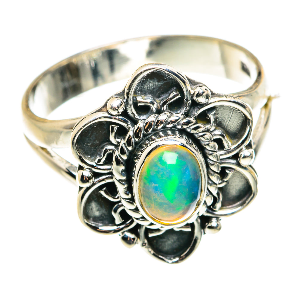Ethiopian Opal Rings handcrafted by Ana Silver Co - RING79407