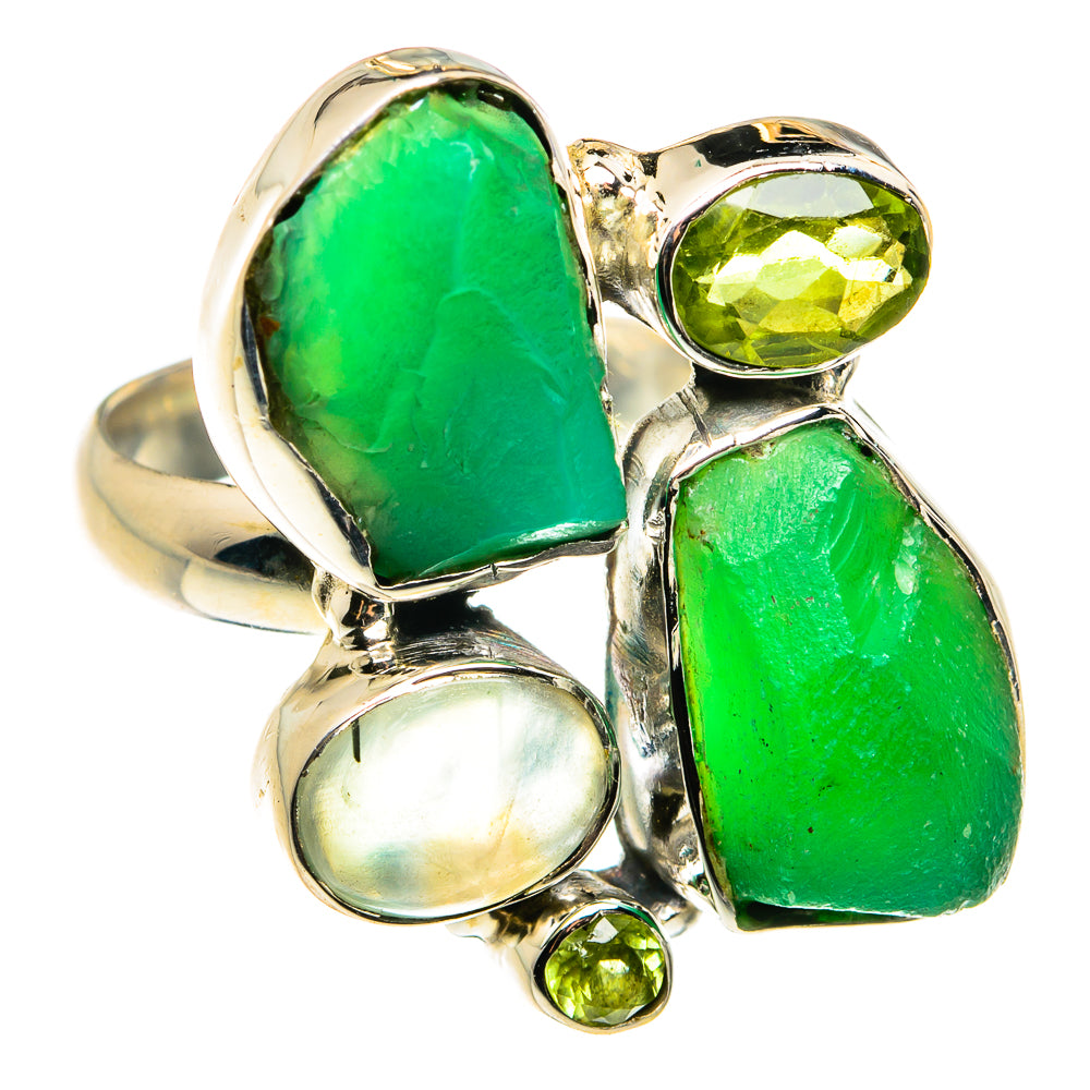 Chrysoprase Rings handcrafted by Ana Silver Co - RING79483