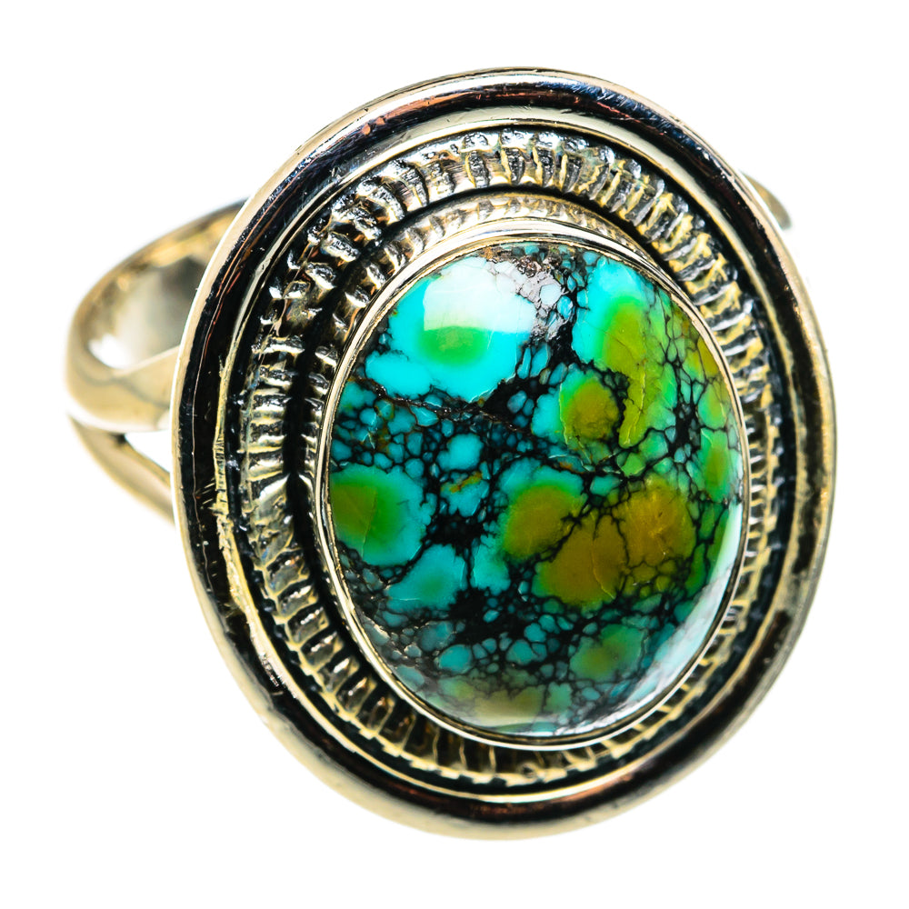 Tibetan Turquoise Rings handcrafted by Ana Silver Co - RING79485