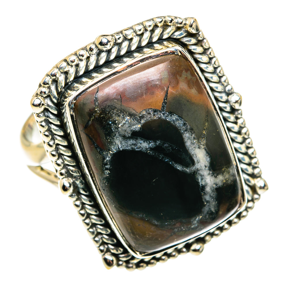 Septarian Geode Rings handcrafted by Ana Silver Co - RING79546 - Photo 2