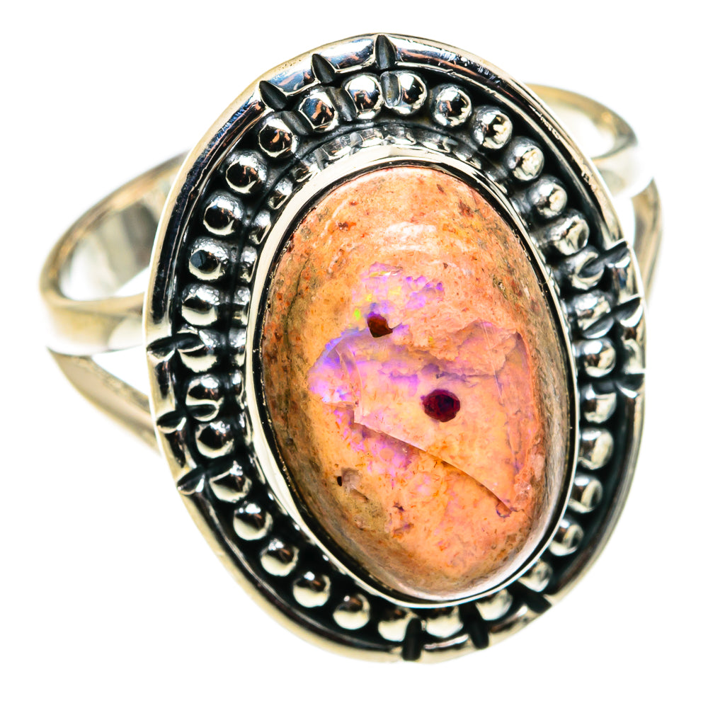 Mexican Fire Opal Rings handcrafted by Ana Silver Co - RING79564