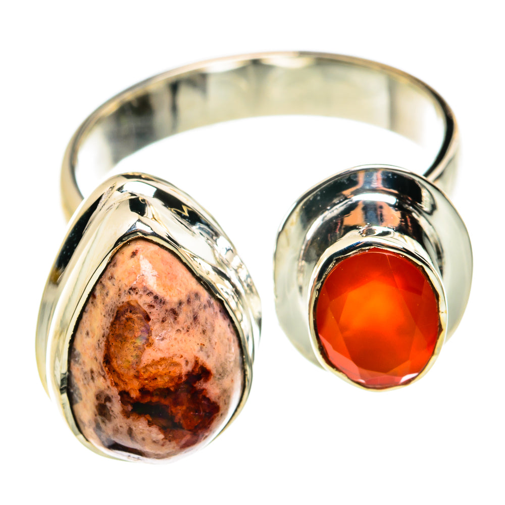 Mexican Fire Opal Rings handcrafted by Ana Silver Co - RING79591