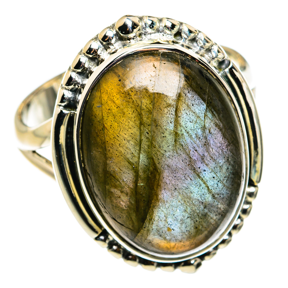 Labradorite Rings handcrafted by Ana Silver Co - RING79622