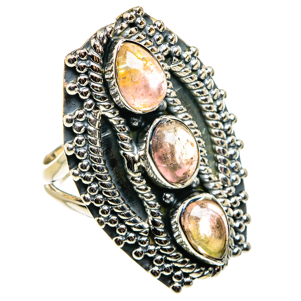 Pink Tourmaline Rings handcrafted by Ana Silver Co - RING79657