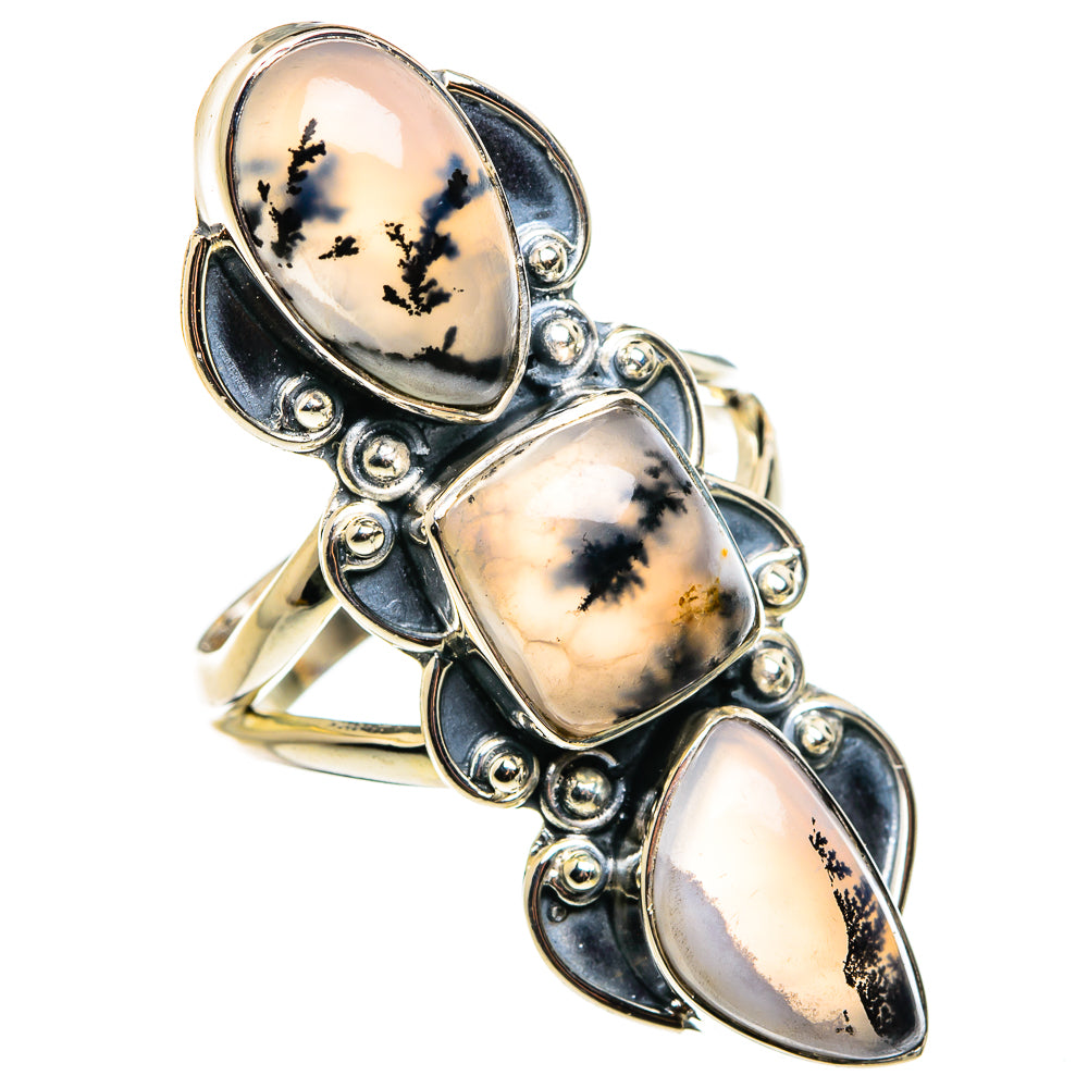 Dendritic Opal Rings handcrafted by Ana Silver Co - RING79665