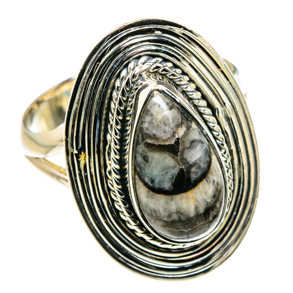 Orthoceras Fossil Rings handcrafted by Ana Silver Co - RING79706