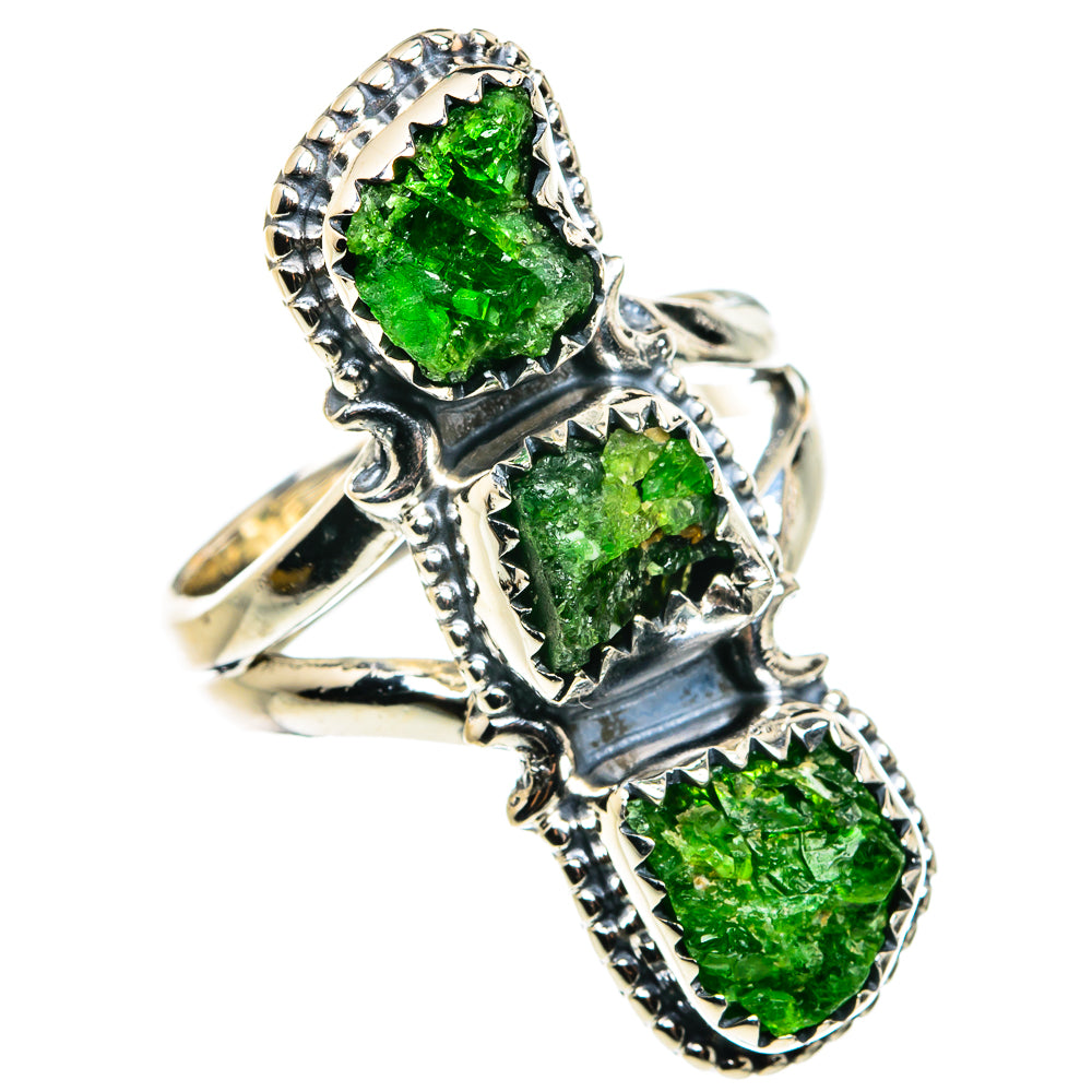 Chrome Diopside Rings handcrafted by Ana Silver Co - RING79755