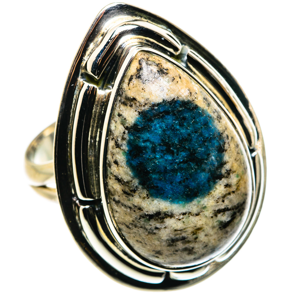 K2 Blue Azurite Rings handcrafted by Ana Silver Co - RING79926