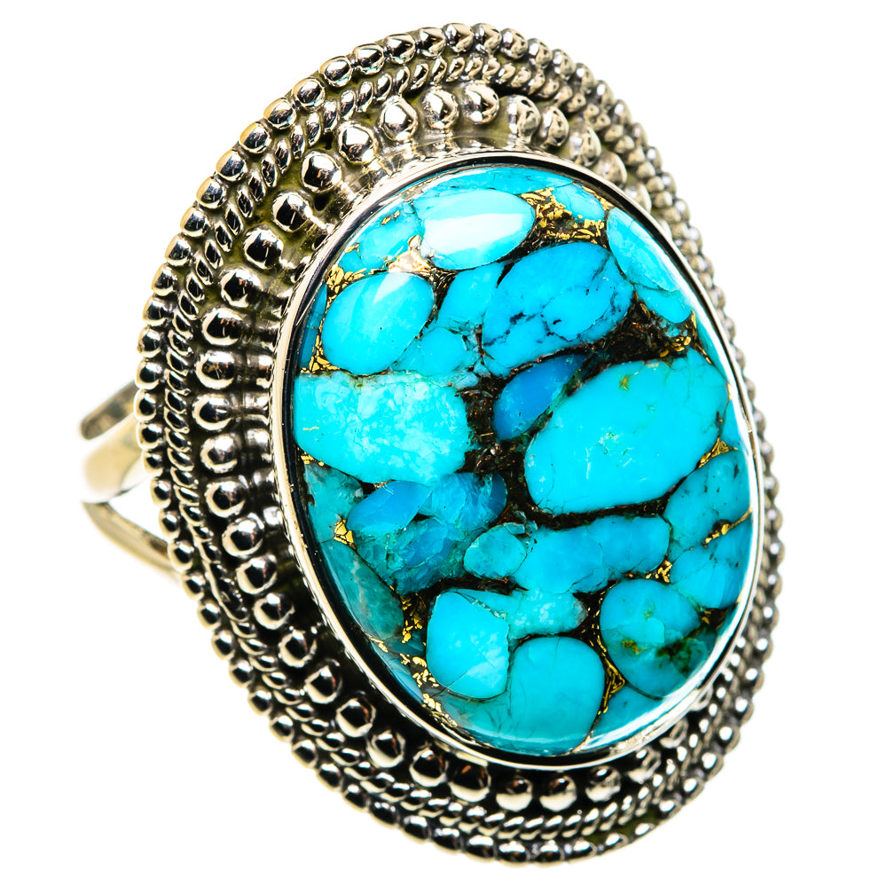 Tibetan Turquoise Rings handcrafted by Ana Silver Co - RING79931
