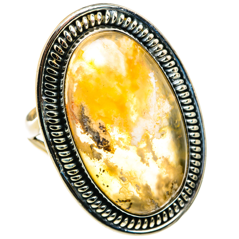 Plume Agate Rings handcrafted by Ana Silver Co - RING79943