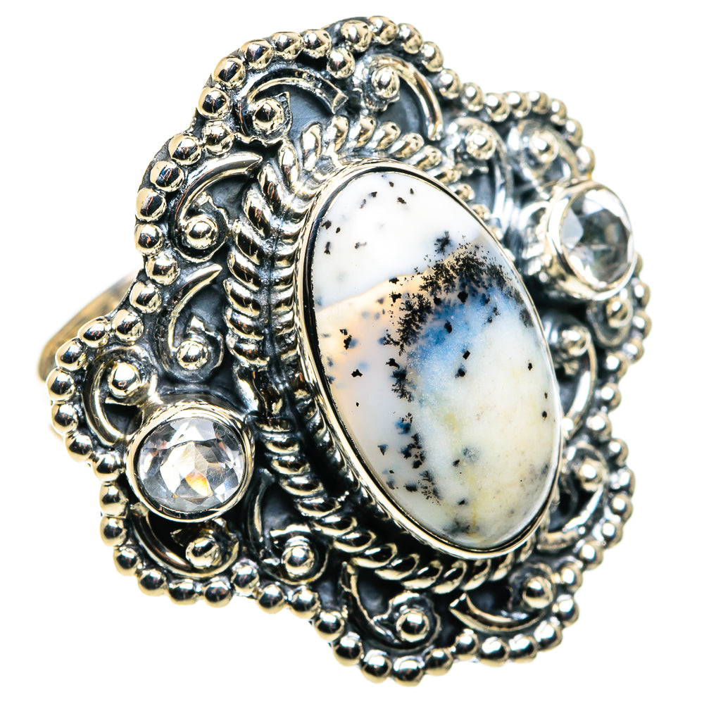 Dendritic Opal Rings handcrafted by Ana Silver Co - RING79955