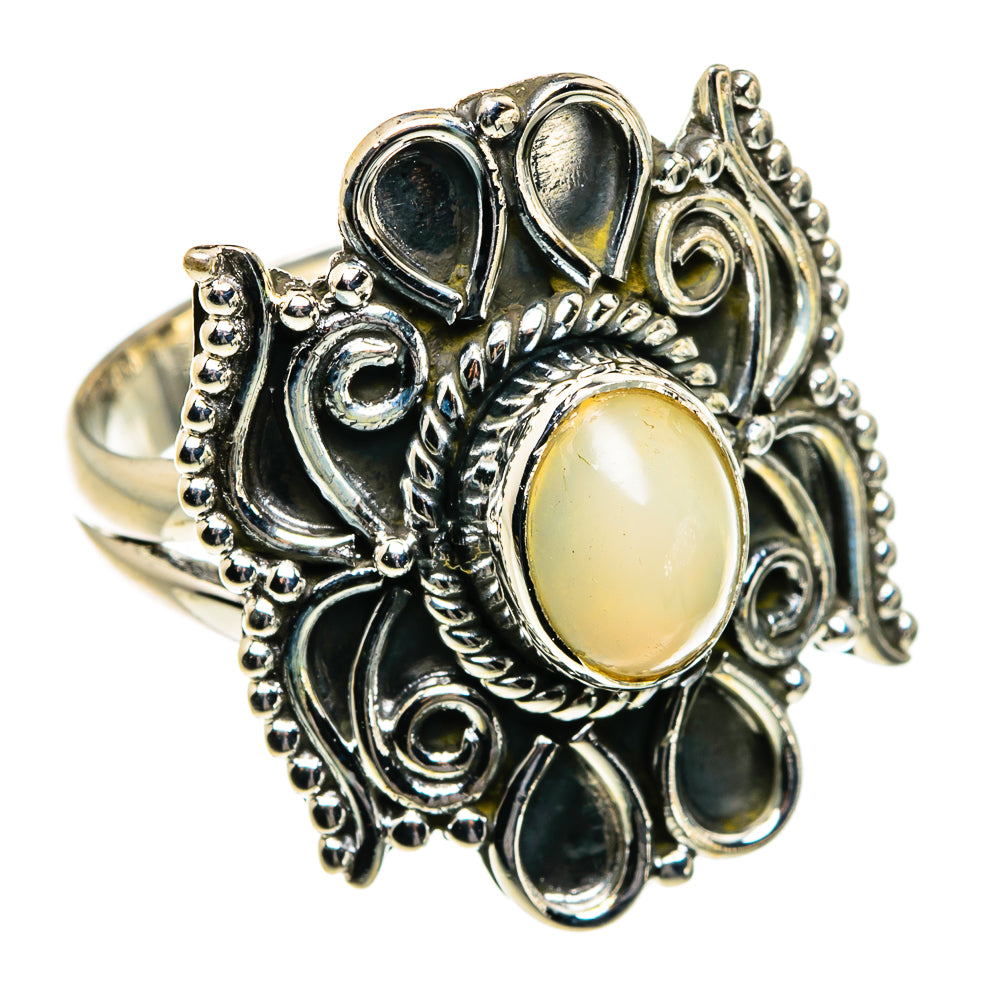 Ethiopian Opal Rings handcrafted by Ana Silver Co - RING80006 - Photo 2