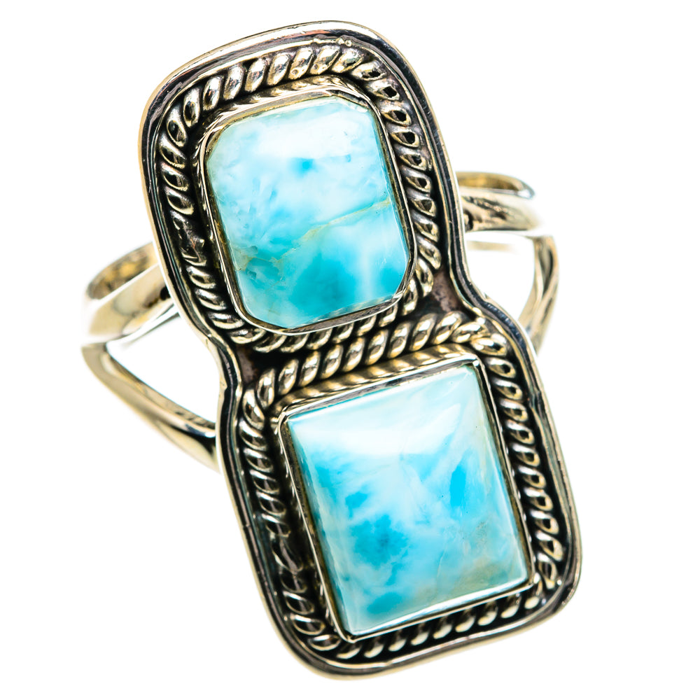 Larimar Rings handcrafted by Ana Silver Co - RING80012