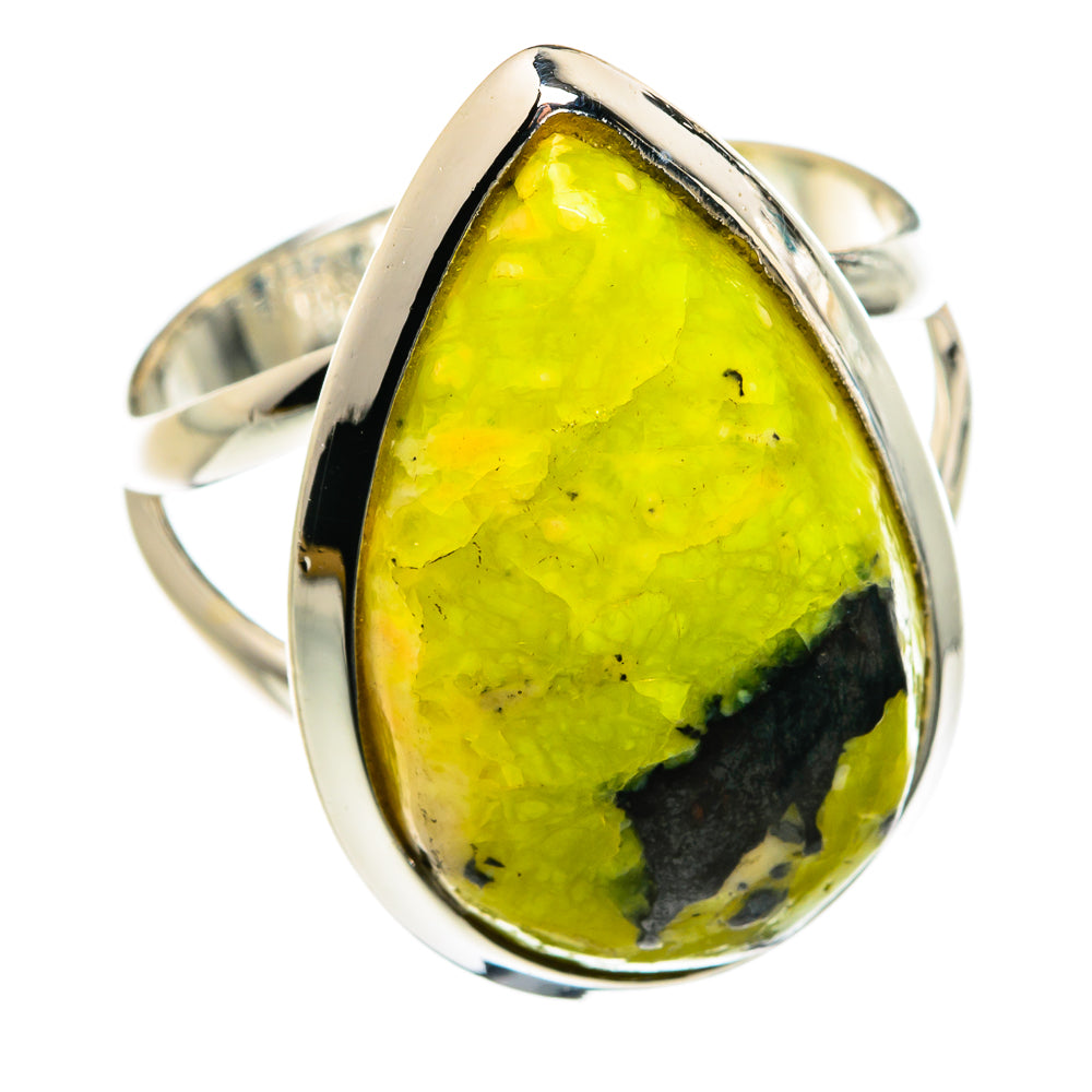 African Green Opal Rings handcrafted by Ana Silver Co - RING80073