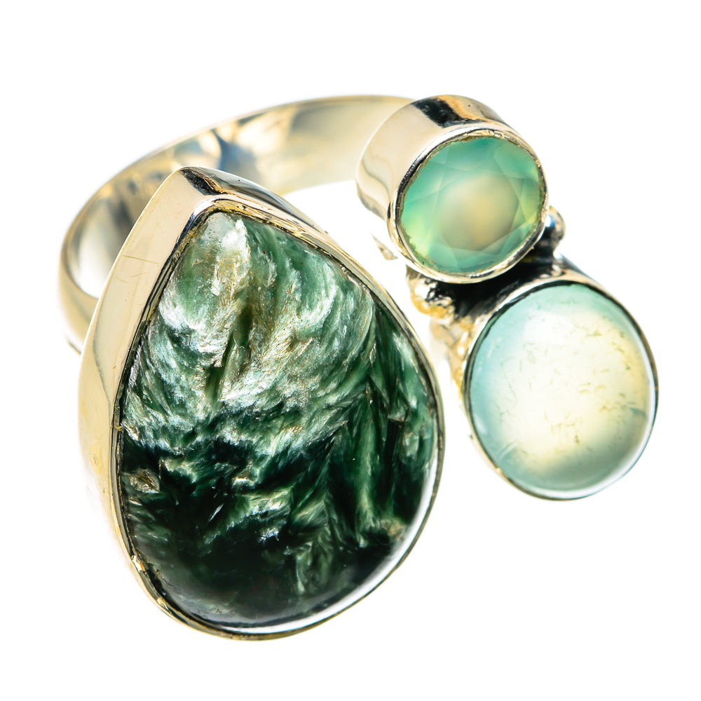 Seraphinite Rings handcrafted by Ana Silver Co - RING80082